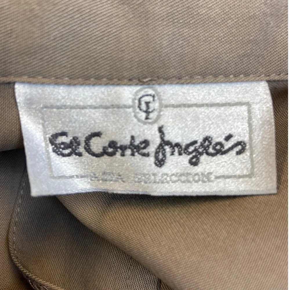El Corte Ingles Shirt Jacket Womens Large Gray 4-Pocket‎ Longline Shacket